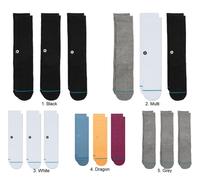 Stance Crew Sock - Icon - 3 Pack (Medium, Black)