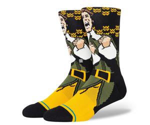 Stance Men's Crew Socks ~ Smilings My Favorite black