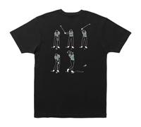 Stance Men's Duffers T Shirt Golf Black Backprint Cotton Crew Tee Top