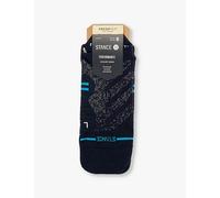 Stance Mens Stance Run Branded-Print Stretch-Woven Socks Blk M