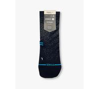 Stance Mens Stance Run Light Branded-Print Stretch-Woven Socks Blk S