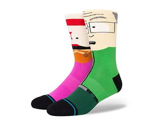 Stance Mr Garrison Crew Socks Green South Park Calf UK Size 8 -12.5