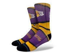 Stance NBA Socks - LA Mini Ball Hwc (Purple, Large)