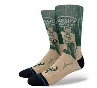 Stance NBA Socks - Pasted Giannis (Green, Medium)