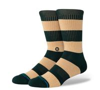 Stance Nep Stripe Crew Socks Pine Multi Patterned Calf Socks Medium