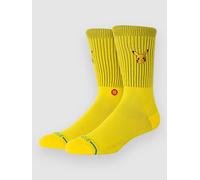 Stance Pikachu Crew Socks Pokemon Yellow Cushioned Calf Socks Large