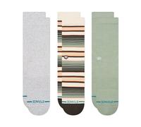Stance Repeteur 3 Pack Crew Socks Light Heather Multi Striped Patterned Calf Socks (UK, Alpha, M, Regular, Regular)