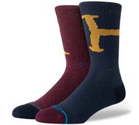 Stance Ron and Harry Crew Socks | Navy & Burgundy, Large
