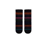 Stance Slipper Socks Toasted Black Striped Lined UK Size 6 - 8.5