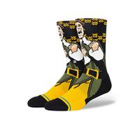 STANCE - Smilings My Favorite Crew Socks - Black - Unisex Casual Crew Socks