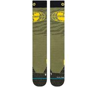 Stance Snow Socks - Wu World - Over the Calf Merino Wool Ski & Snow Socks - Feel360 x Infiknit (Black, Medium)