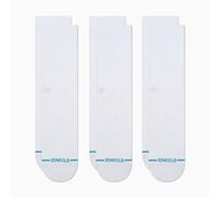 Stance Socks Crew 3 pack Mens Icon White with White Logo