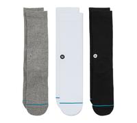Stance Socks Crew Icon 3 Pack Men Grey White Black Medium