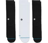 Stance Socks Crew Mens 3 pack Icon Black Black White