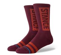 Stance Socks Crew Mens OG wine red