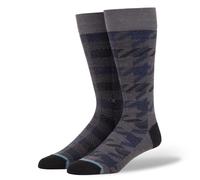 Stance Socks Mens Staples Plaid Out charcoal