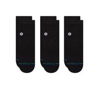 Stance Socks Quarter Mens 3 pack Icon Black