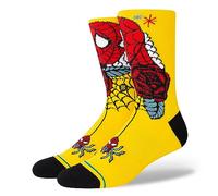 STANCE Spidey Season Socks Yellow Spiderman Calf Medium UK Sizes 5 - 7.5