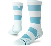 Stance Stacked Up Crew Socks Blue Striped Patterned Athletic