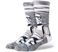 STANCE Storm Trooper Crew Socks Star Wars Grey White Striped Patterned Calf Medium