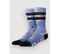 Stance Surfing Santa Crew Socks blue L