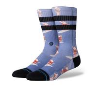STANCE SURFING SANTA CREW SOCKS.NEW BLUE PATTERNED CUSHIONED CHRISTMAS XMAS W25