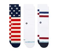 Stance The Americana 3 pack crew socks Large FREE J&J'S STICKER