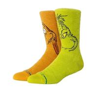 Stance The Grinch and Max Crew Socks Multi Cushioned Cozy Calf Socks One Pair Large