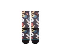 Stance Tropiskull Crew Socks Black Multi Skull Patterned Calf Large