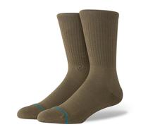 STANCE - Unisex Icon Organic Crew Socks - Dark Green - Casual Crew Socks