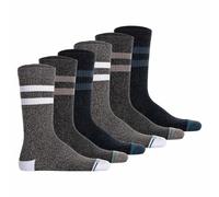 STANCE Unisex Socks 6-Pack - The Joven, Logo, Stripes, Crew Socks Gray/B...