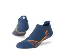 Stance Variegated Mid Tab Socks Navy Blue Patterned Athletic Ankle Running Socks