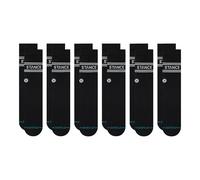 Stance Vital Crew Sock 6-Pack for Men and Women, Black, Large