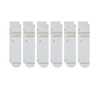 Stance Vital Crew Sock 6-Pack for Men and Women, White, Large