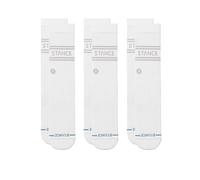 Stance Vital Crew Socks - 3 Pack (White, Large)