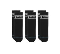 Stance Vital Quarter Socks- 3 Pack (Black, Large)