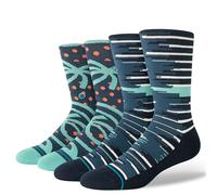 Stance Wade Crew Socks for Men | 2 Pack Basketball Socks with Mid Cushion, Arch Support & Reinforced Heel & Toe | Breathable Cotton Blend, Athletic Socks for Trainers, Gym & Daily Wear - Large