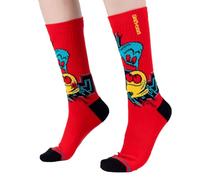 Stance Waka Waka Waka Crew Socks Pac Man Retro Game Red Patterned Calf Medium