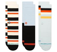 STANCE WEEKLY GRIND 3 PACK SOCKS MULTI STRIPED ICE BLUE UK SIZE 5.5-8.5 MEDIUM