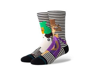 Stance Willy Wonka Oompa Loompa Crew Socks Black White men