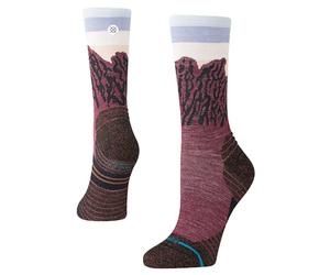 Stance Womens The Ridge Light Wool Crew Walking Sock - Wine
