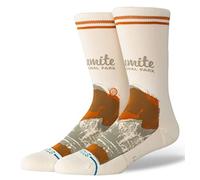 Stance Yosemite National Parks Crew Socks Canvas White Cushioned Calf (UK, Alpha, L, Regular, Regular)
