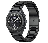 Stanchev Metal Strap for Omega x Swatch MoonSwatch 20mm Watch,Stainless Omega X Swatch Moonswatch Speedmaster Replacement Strap,Metal Moonswatch Swatch strap for Men Women (Black)