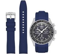 Stanchev Strap for Omega Swatch Moonwatch,Curved SIlicone Strap Compatible with Omega X Swatch 20mm Watch,Quickly Realese Swatch Omega Moonswatch Watch Replacement No Gap Strap Men Women (Navy)
