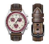 Stanchev Strap for Omega Swatch Moonwatch,Leather Strap Compatible with Omega X Swatch 20mm Watch,Quickly Realese Swatch Omega Moonswatch Watch Replacement Strap Men Women (for 20mm watch, Coffee)