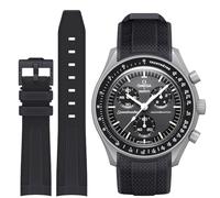 Stanchev Strap for Omega x Swatch MoonSwatch/Rolex Watch 20mm,Soft Silicone Omega X Swatch Moonswatch Speedmaster Replacement Strap,Curved No Gap Moonswatch Swatch strap for Men Women (Black1)
