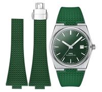 Stanchev Strap for Tissot PRX,Soft Fluororubber Folding Clasp Strap for Tissot PRX,Cut to Size 11/12mm Men Women Replacement Straps for Tissot PRX Series Watch 35mm 40mm (Amry Green, 40mm)