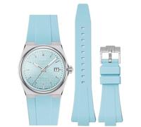 Stanchev Strap for Tissot PRX Watch Series,Quick Release Soft Silicone Strap for Tissot PRX Powermatic 80,12mm Men Women Replacement Straps for Tissot PRX Series Watch 40mm (40mm watch, Ice Blue)