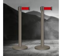 Stanchion Crowd Control Barrier Railing for Queue Management 2M/6.5FT Ideal for Theaters Airports Hotels Public Spaces Exhibits Durable and Portable