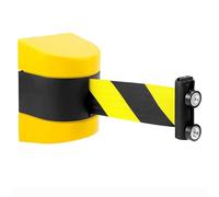 Stanchion, Line Divider, Queue Retractable Belt Barrier Magnetic Attraction Wall Mounted Belt Barrier, Magnetic Retractable(5M/16.4FT)
